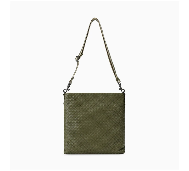 商品Bottega Veneta|BOTTEGA VENETA 女士绿色编织小羊皮单肩包 276356-V465C-8767,价格¥5114,第3张图片详细描述