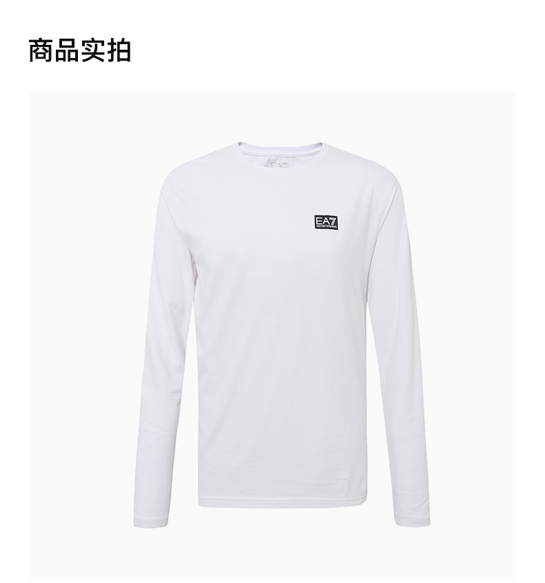 商品[国内直发] Emporio Armani|EMPORIO ARMANI 男白色男士T恤 6GPT40-PJ2AZ-1100,价格¥497,第4张图片详细描述