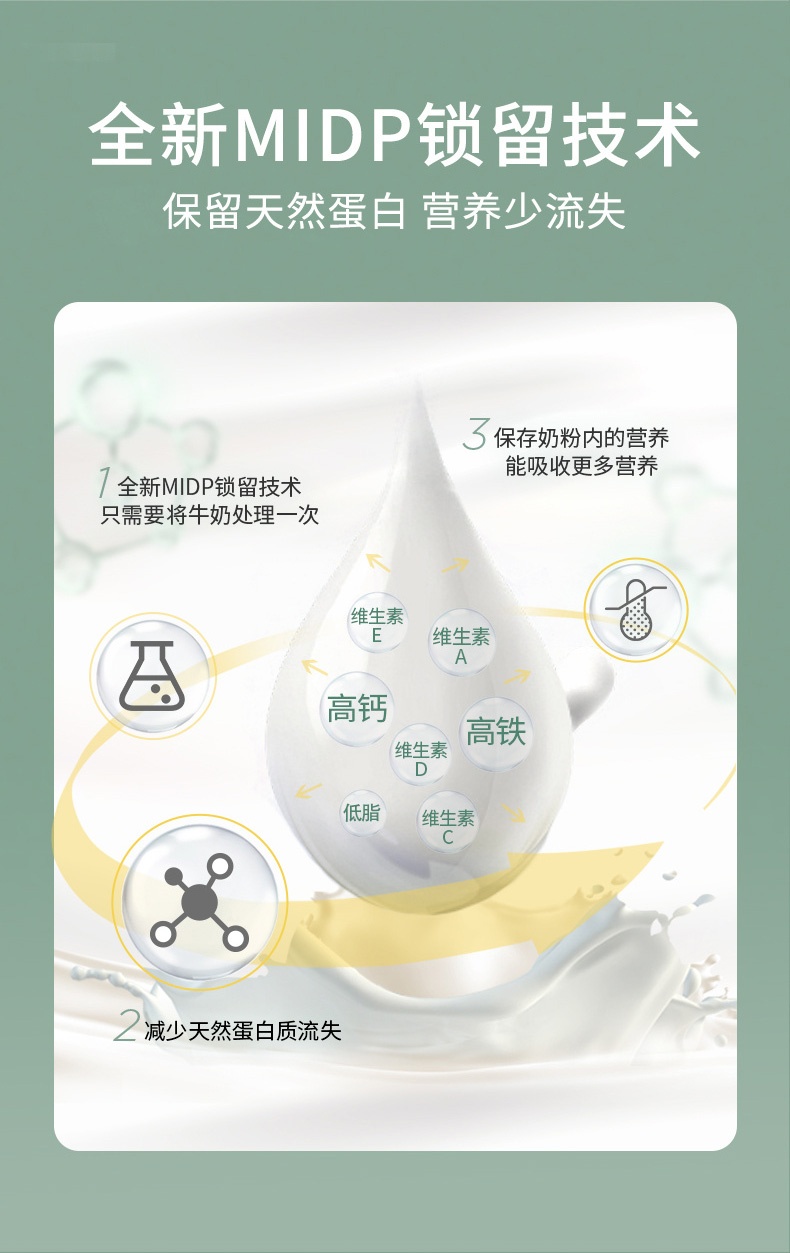 商品Hoeslandt|荷仕兰 高钙低脂配方奶粉800克 成年女士奶粉学生成人高铁新西兰进口,价格¥258,第5张图片详细描述
