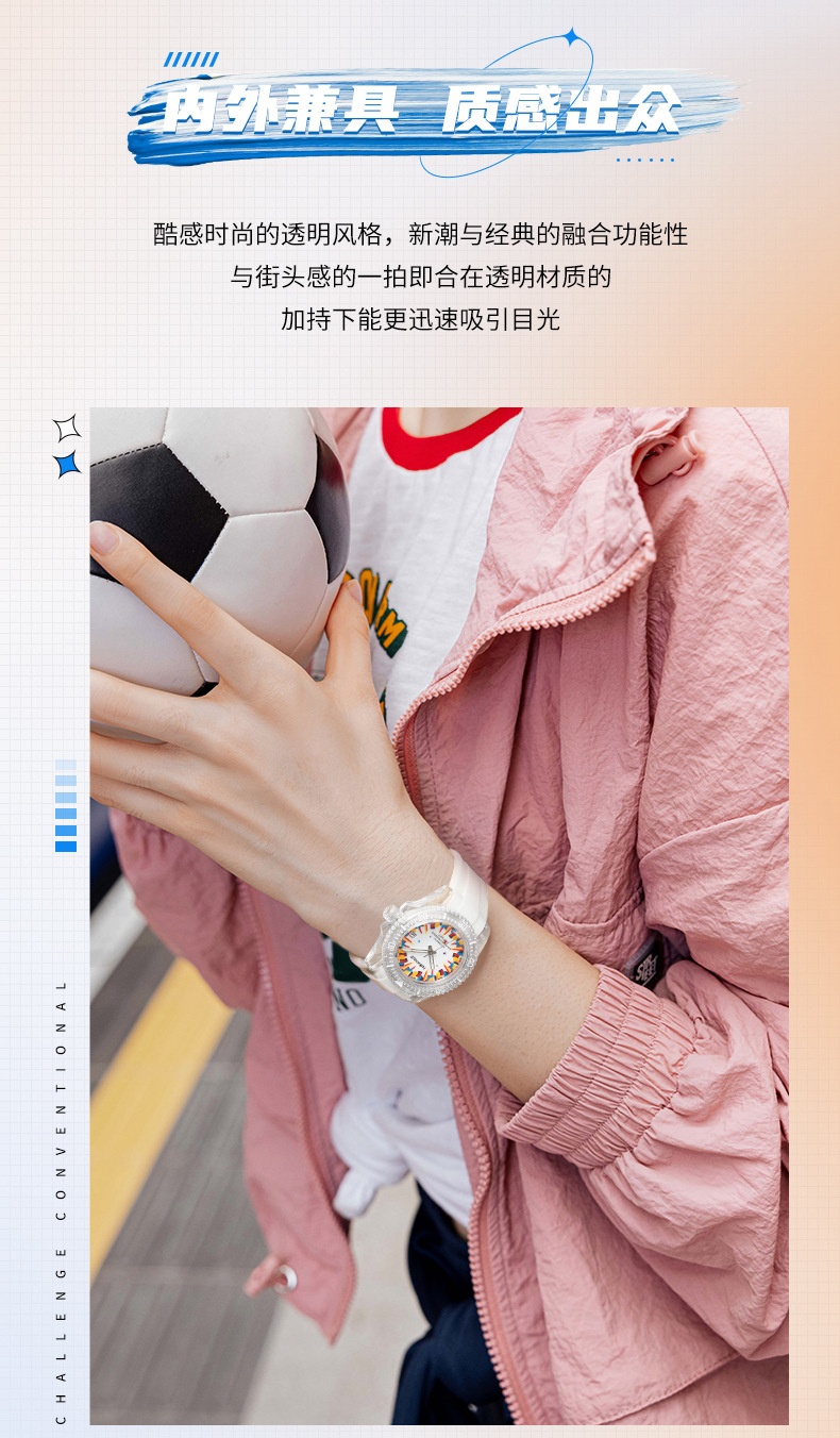 商品[国内直发] Mark Fairwhale|爆款马克华菲品牌手表女生新型潮流机械watch 百搭网红女表,价格¥529,第5张图片详细描述