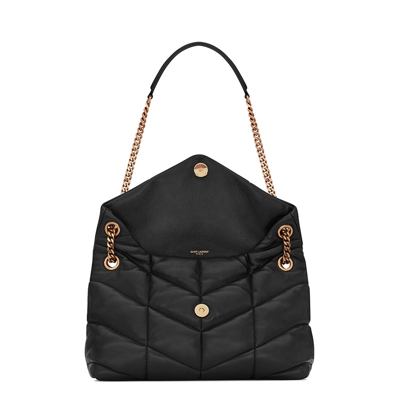 商品Yves Saint Laurent|SAINT LAURENT PARIS/圣罗兰 秋冬新款 PUFFER系列 女士小号黑色绗缝小羊皮金扣链条斜挎单肩包5774761EL071000,价格¥20243,第5张图片详细描述