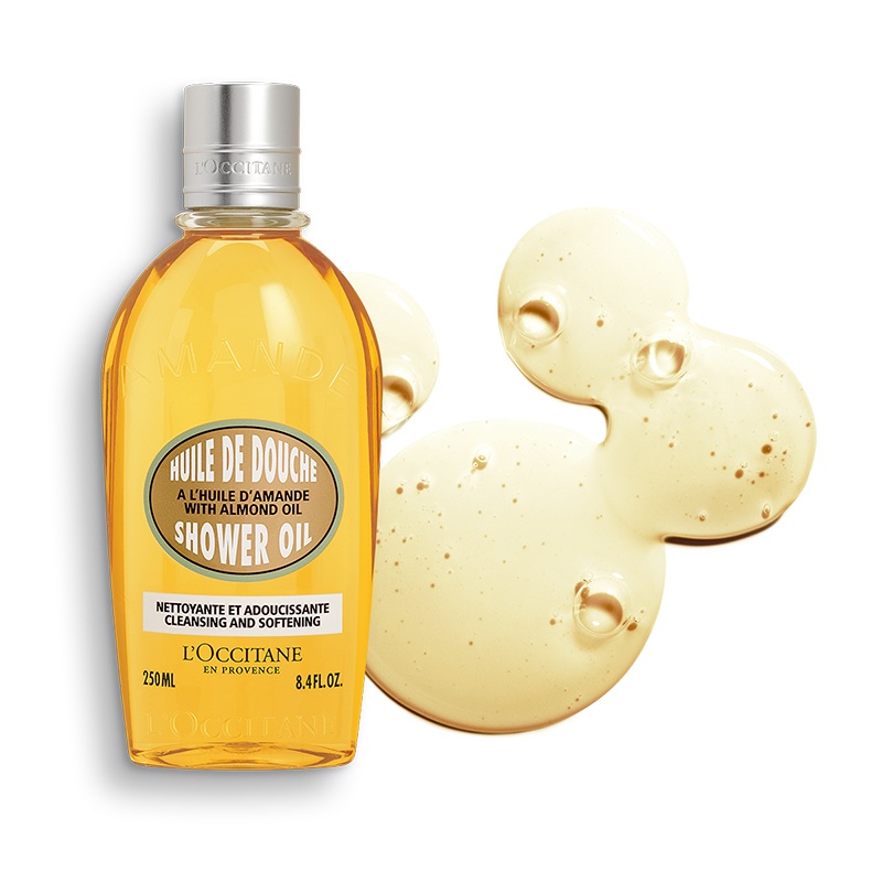 商品L'Occitane|欧舒丹2022限量甜扁桃套装 沐浴油250ml+补充装500ml,价格¥394,第10张图片详细描述