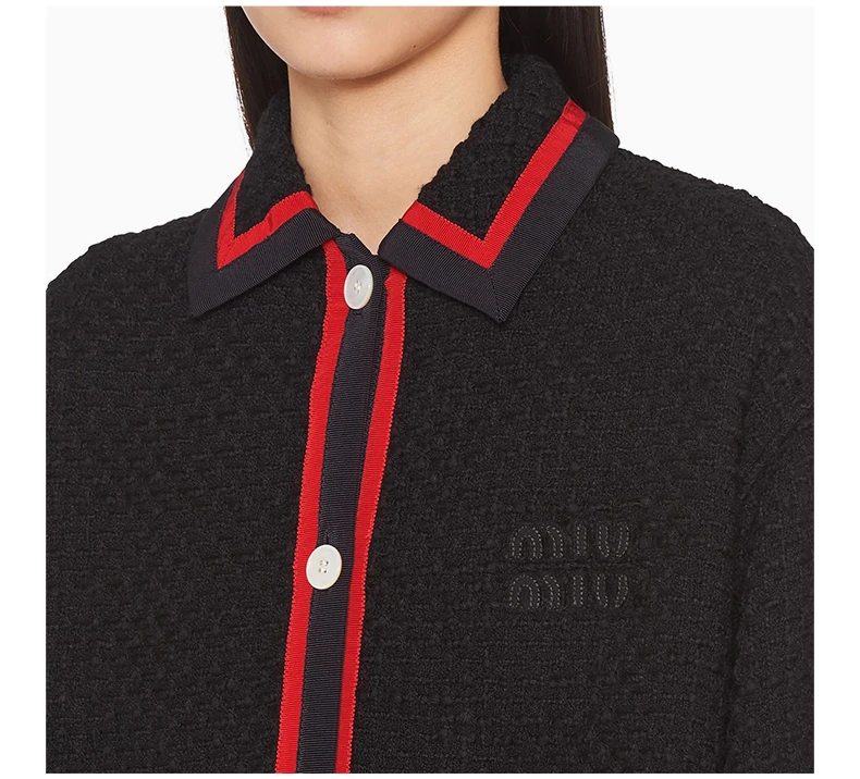 商品[国内直发] Miu Miu|MIU MIU 女士衬衫黑色 ML853-11D1-F0002,价格¥11158,第8张图片详细描述