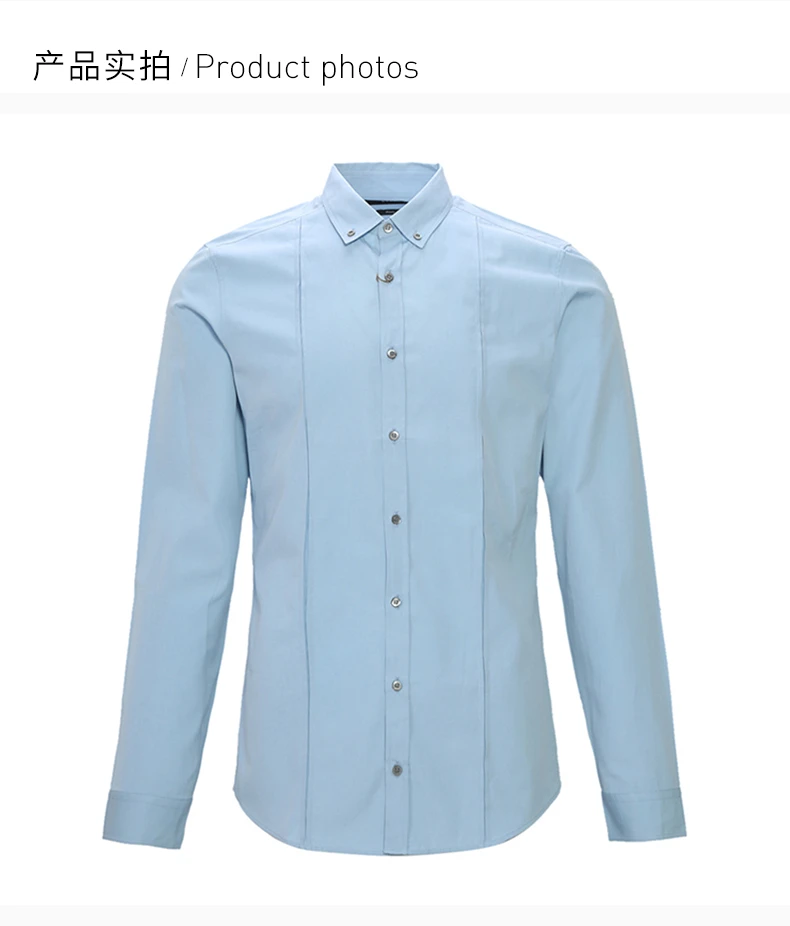 商品Gucci|GUCCI 男士浅蓝色棉衬衫 236352-21131-4910,价格¥1382,第4张图片详细描述