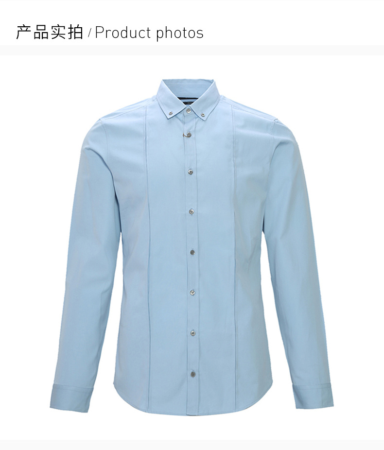 商品Gucci|GUCCI 男士浅蓝色棉衬衫 236352-21131-4910,价格¥1334,第6张图片详细描述