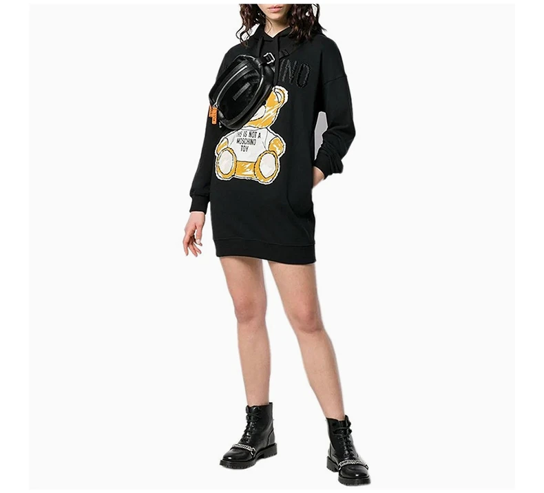 商品Moschino|MOSCHINO 女黑色女士卫衣/帽衫 DV0448-0426-1555,价格¥4234,第8张图片详细描述