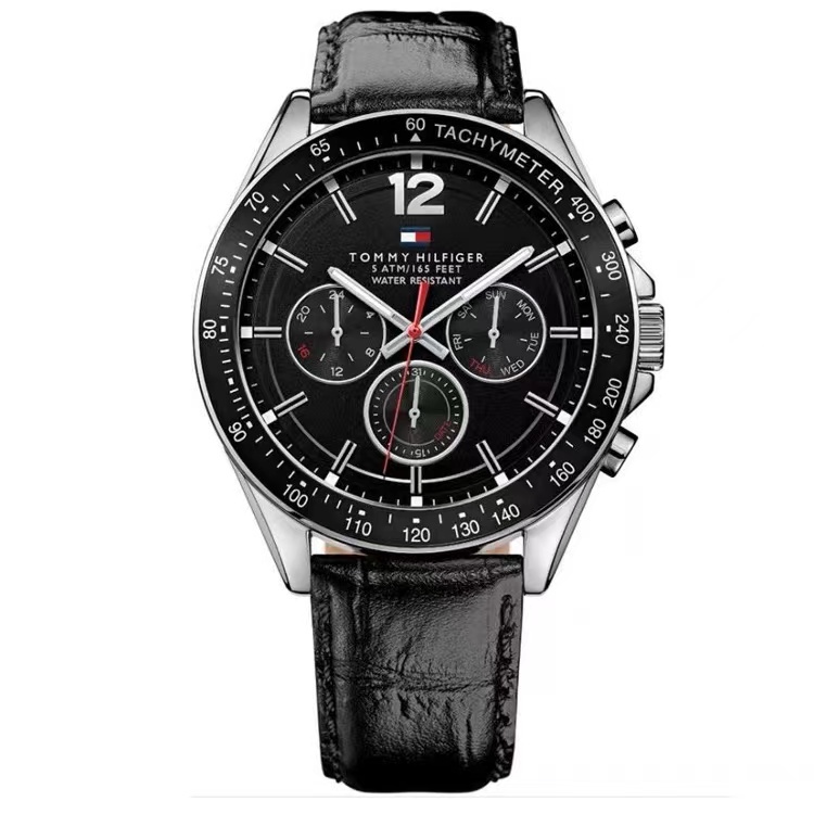 商品[国内直发] Tommy Hilfiger|TOMMY HILFIGER 钢表带石英手表商务时尚男表欧美表,价格¥590,第6张图片详细描述