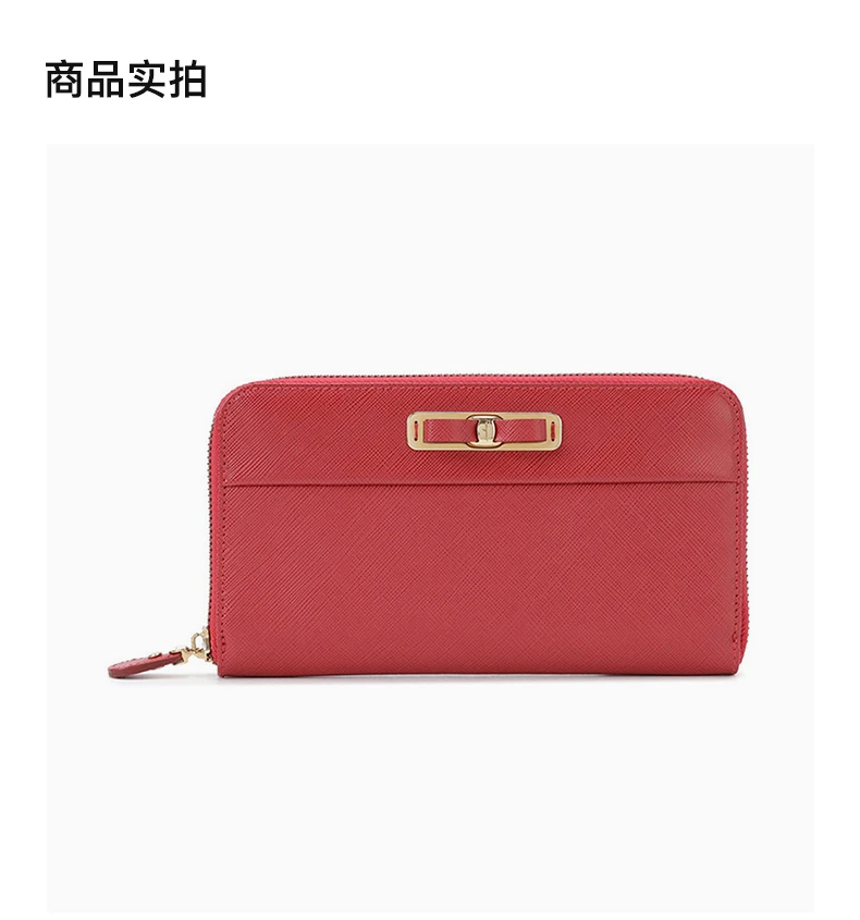 商品[国内直发] Salvatore Ferragamo|SALVATORE FERRAGAMO 女士红色长款钱包 22-C132-588006,价格¥3067,第4张图片详细描述