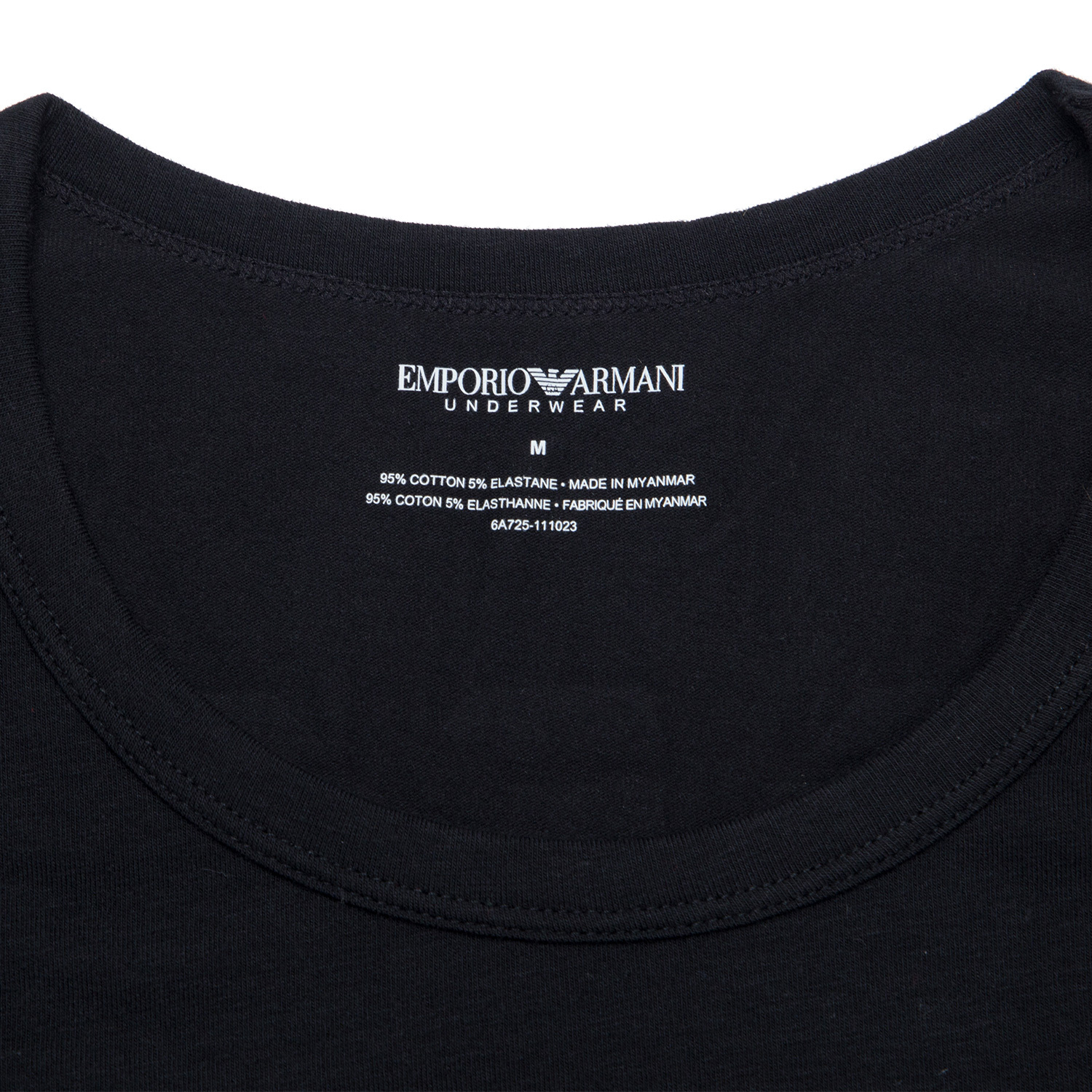 商品[国内直发] Emporio Armani|Emporio Armani 安普里奥 阿玛尼 男士长袖T恤黑色 1110236-A725-0020,价格¥284,第3张图片详细描述