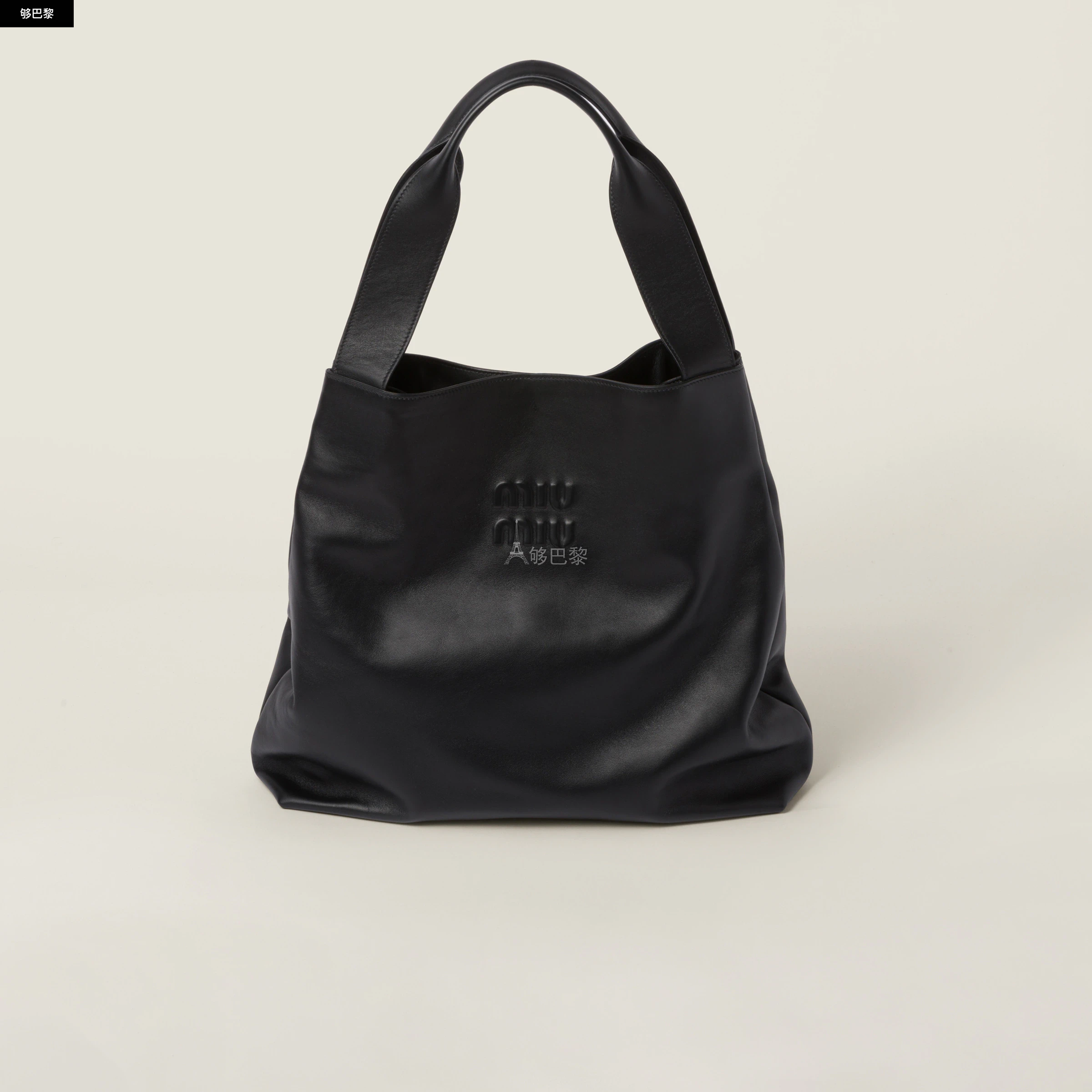 商品Miu Miu|【预售】 缪缪 24秋冬 女士 手提包 Sac hobo en cuir 5BC119_2DDJ_F0002_V_OLM,价格¥21266,第4张图片详细描述