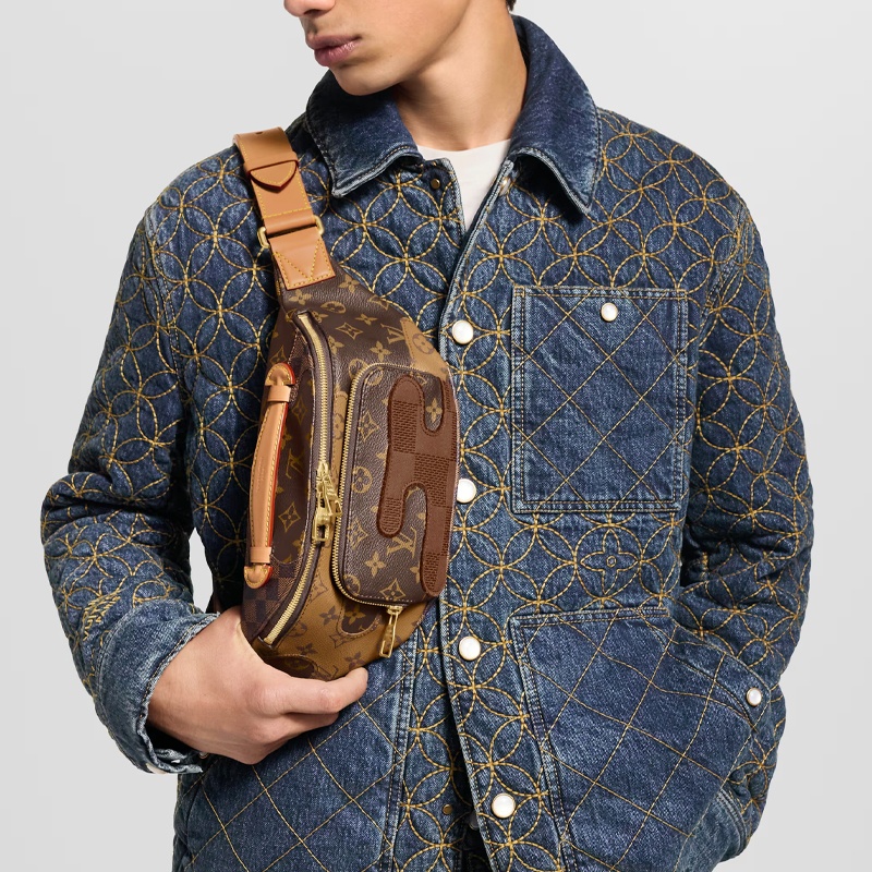 商品Louis Vuitton|【预售十天】路易威登男士棕色老花风景画布Rush 腰包 M15271,价格¥19756,第19张图片详细描述