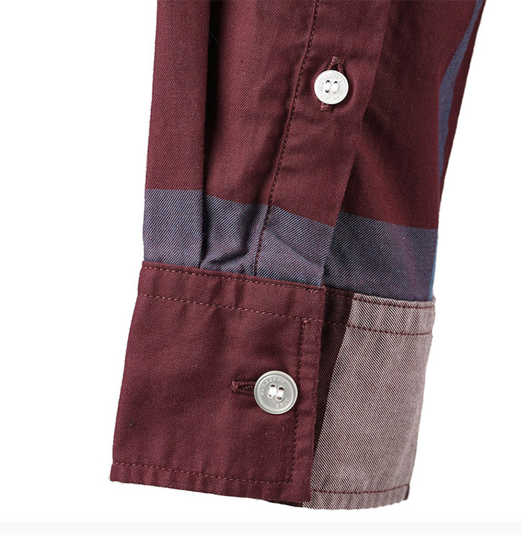 商品Burberry|Burberry 博柏利 红色纯棉经典格纹男士衬衫IA 3942540,价格¥1669,第25张图片详细描述