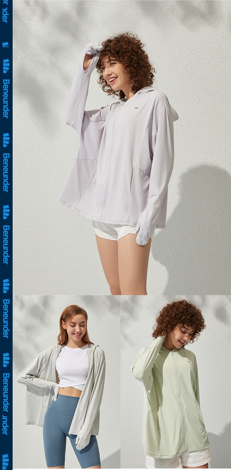 商品[国内直发] Beneunder|蕉下指护中长款防晒衣女春夏户外骑行外套凉感防紫外线防晒服,价格¥318,第25张图片详细描述