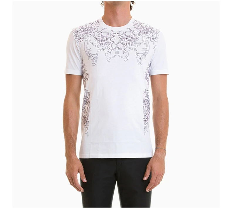 商品[国内直发] Versace|VERSACE 白色男士T恤 V800683-VJ00422-V7001,价格¥1565,第5张图片详细描述