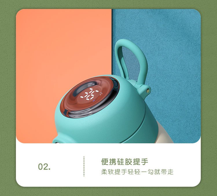 商品[国内直发] INBER|婴蓓INBER 小胖墩保温杯智能款320ml儿童保温杯带小学生水壶幼儿园男女宝宝304不锈钢水杯吸管杯,价格¥44,第11张图片详细描述