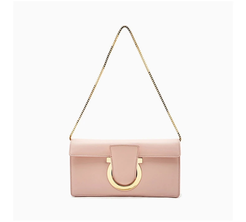 商品Salvatore Ferragamo|Salvatore Ferragamo 菲拉格慕 女士THALIA系列粉色牛皮手提单肩包 21-F816-0670983,价格¥5181,第5张图片详细描述