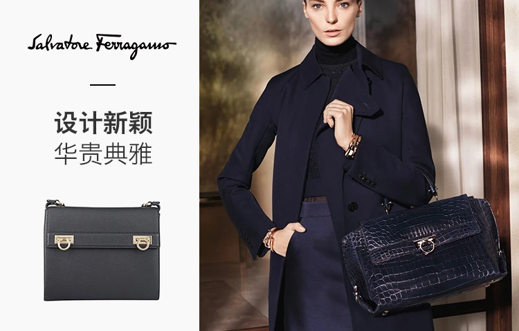 商品[国内直发] Salvatore Ferragamo|Salvatore Ferragamo 菲拉格慕 女士黑色牛皮单肩包 21-F275-0614979,价格¥5576,第1张图片详细描述