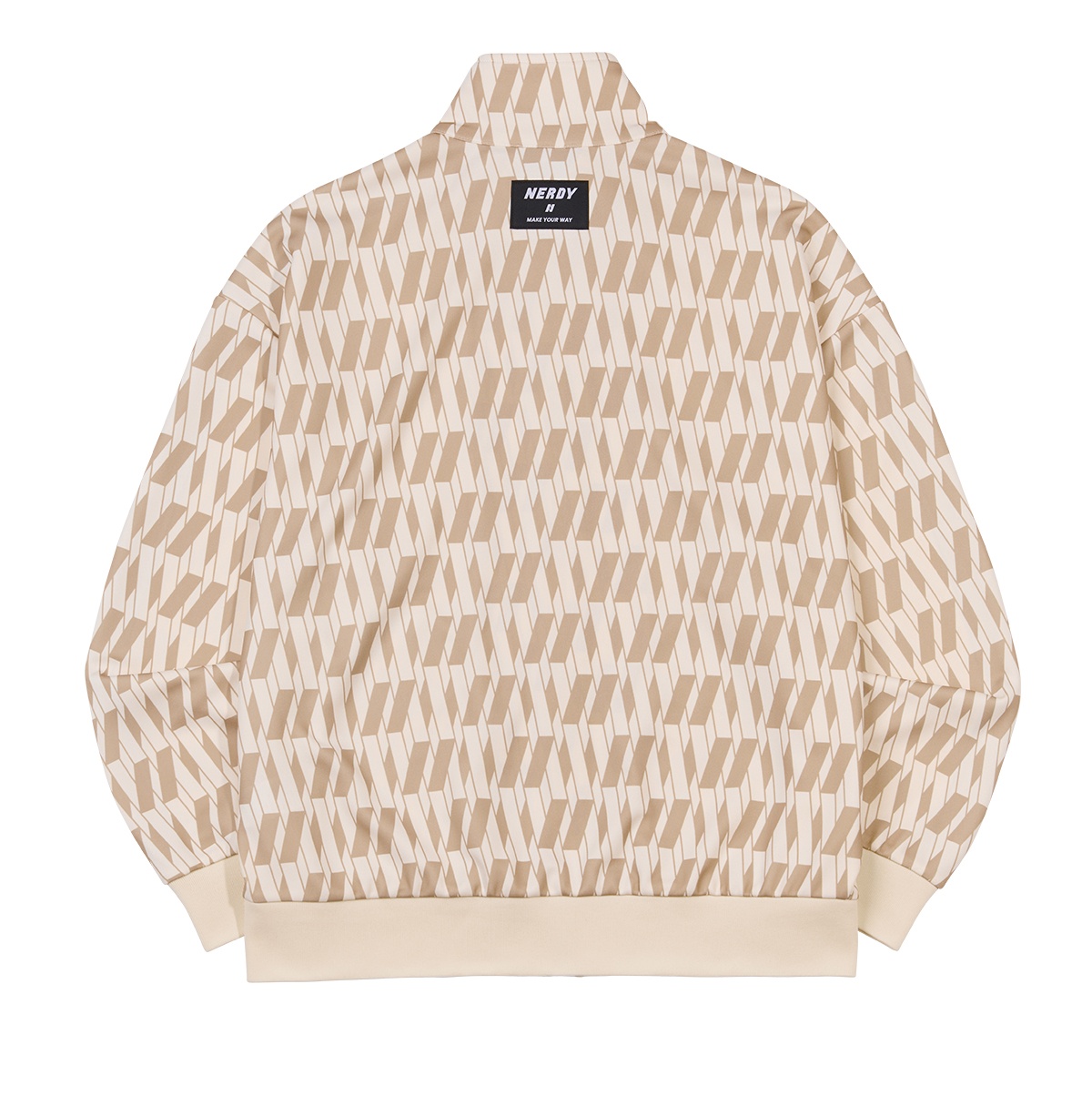 商品NERDY|【享贝家】（国内现货）NERDY 新款DNA Monogram Track Top训练外套运动夹克  男女同款 浅蓝色\紫色\粉红色\奶白色\黑色 PNES21KA21/黑色PNES21KA210106  G-QD,价格¥258,第9张图片详细描述