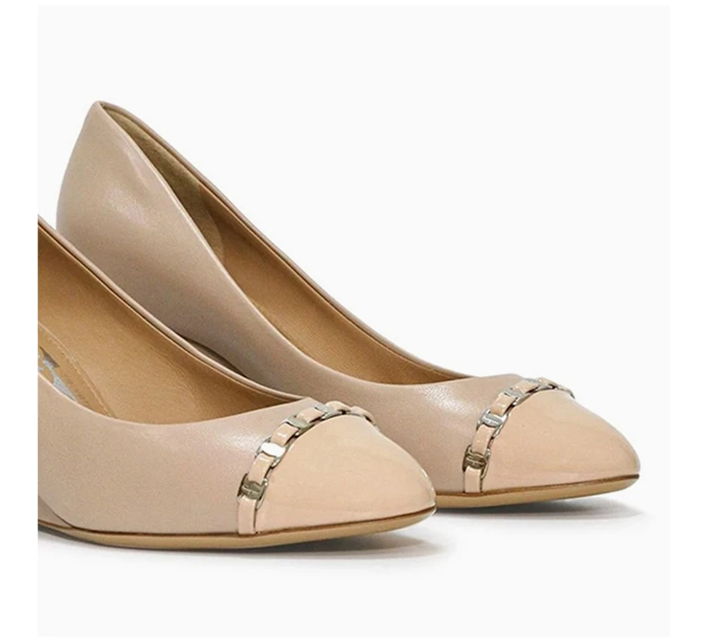 商品Salvatore Ferragamo|SALVATORE FERRAGAMO 粉色女士坡跟鞋 0591379,价格¥2757,第8张图片详细描述