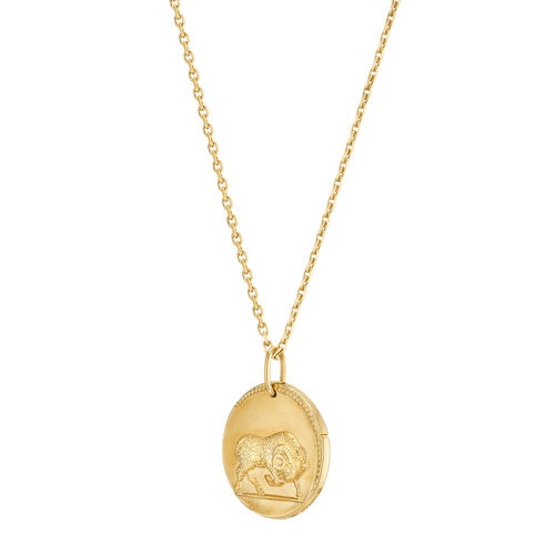 商品Van Cleef & Arpels| Van Cleef & Arpels/梵克雅宝 新款Zodiaque十二星座系列 18K金黄金Arietis白羊座徽章圆形吊坠VCARP7SQ00,价格¥20307,第2张图片详细描述