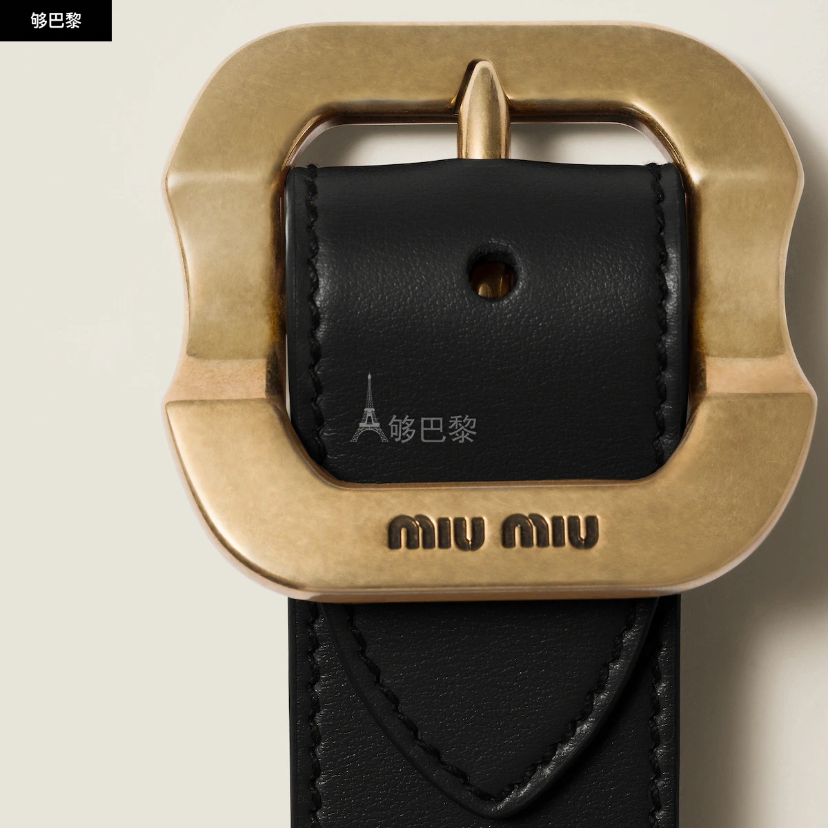 商品Miu Miu|【预售】 缪缪 25春夏 女士 手链 Bracelet en cuir avec boucle 5IB654_2E6Y_F0632,价格¥4015,第5张图片详细描述