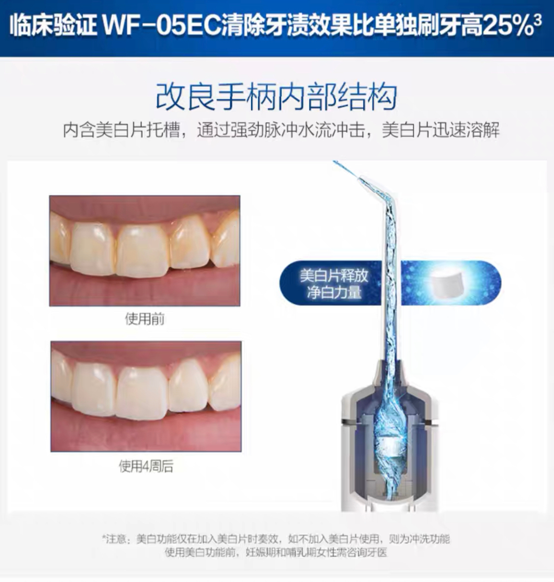 商品Waterpik|Waterpik 亮白系列洗牙器 WF-05,价格¥839,第3张图片详细描述