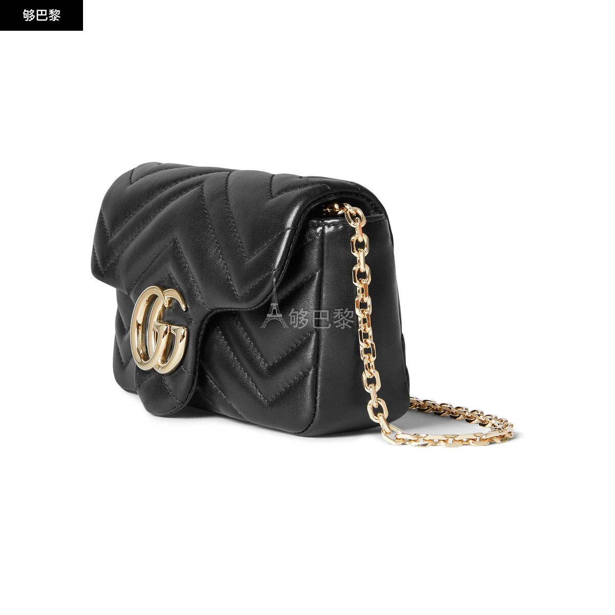 商品Gucci|【预售】 古驰 25春夏 女士 单肩包 GG Marmont系列迷你肩背包 841290 AAFAX 1000 ,价格¥11034,第6张图片详细描述