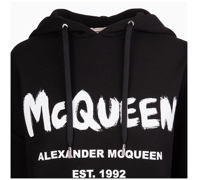 商品Alexander McQueen|ALEXANDER MCQUEEN 黑色女士卫衣/帽衫 674882-QZAD5-0520,价格¥1748,第6张图片详细描述