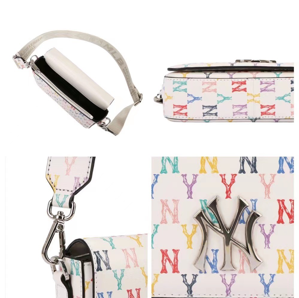 商品MLB|【享贝家】（国内现货）MLB Monogram 彩虹复古涂鸦老花系列 NY纽约洋基队单肩斜跨包 32BGPC111-50I G-LY,价格¥716,第2张图片详细描述