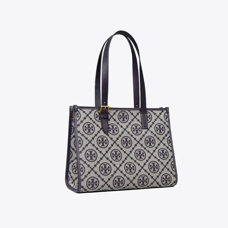 商品[国内直发] Tory Burch|汤丽柏琦TB女包 T MONOGRAM小号拉链单肩托特包女包 145535 榛子棕,价格¥2852,第11张图片详细描述