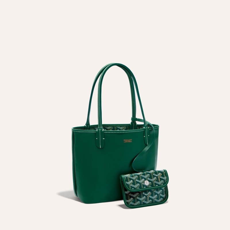 商品Goyard|高雅德 Anjou Mini男女黑色帆布/小牛皮手提包 ANJOUSMINCG01TY01P（十一色可选）,价格¥18634,第14张图片详细描述