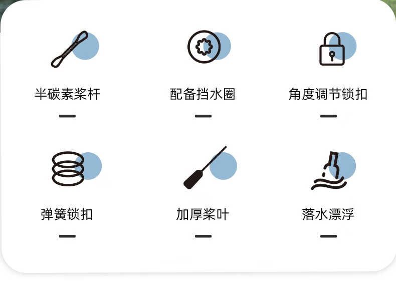 商品[国内直发] MobiGarden|户外水上运动充气船船桨逐浪四节双头划水桨,价格¥340,第9张图片详细描述