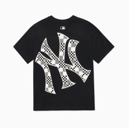 商品MLB|【SAvenue】MLB黑色NY棋盘格短袖 3ATSM8023K000150BKS LY,价格¥195,第2张图片详细描述