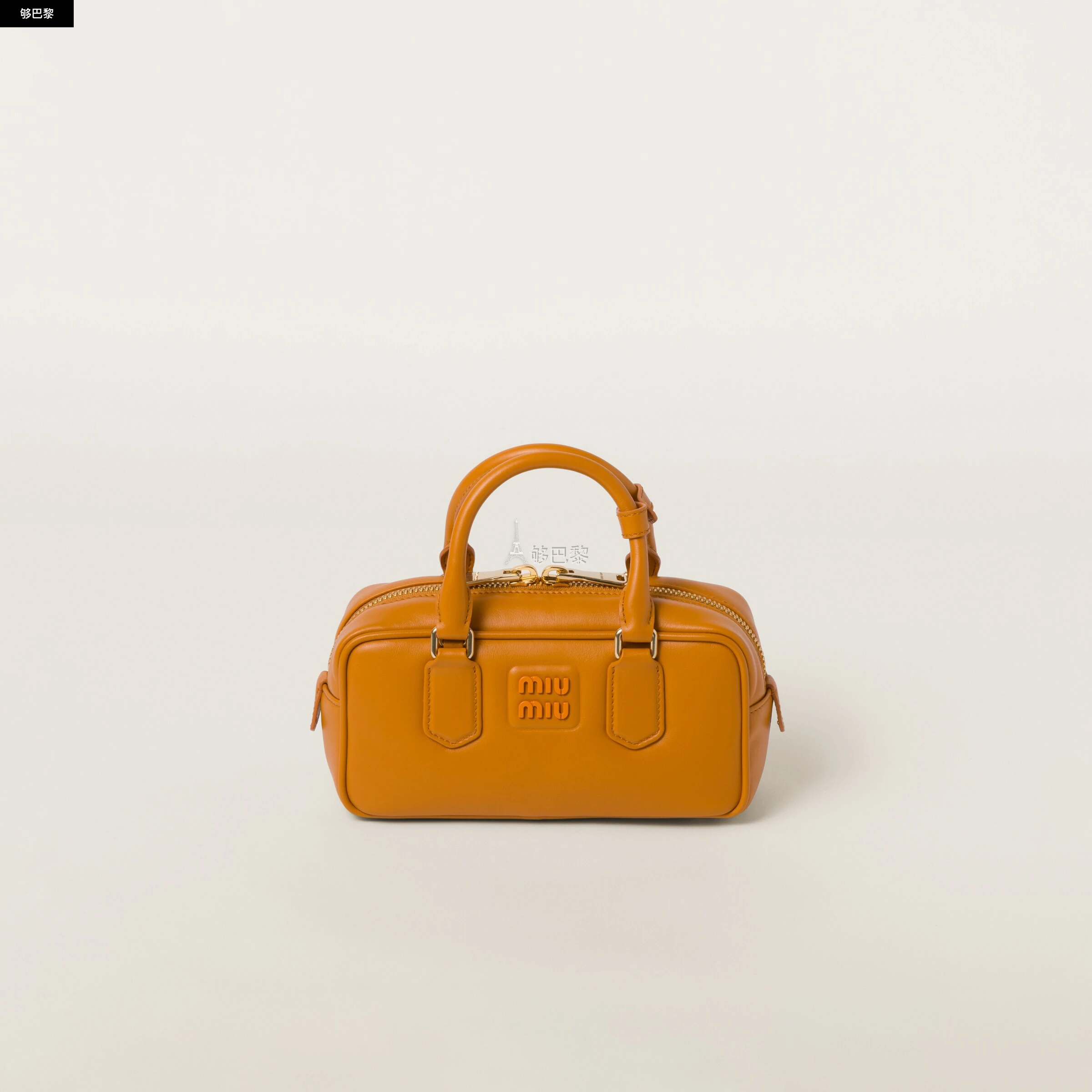 商品Miu Miu|【预售】 缪缪 25秋冬 女士 手提包 Sac Arcadie en cuir 5BB142_2F8K_F0E05_V_OOO ,价格¥19613,第4张图片详细描述
