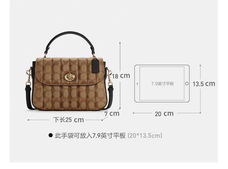 商品[国内直发] Coach|COACH 女士PVC配皮单肩斜挎包 C5645IMCBI,价格¥2185,第1张图片详细描述