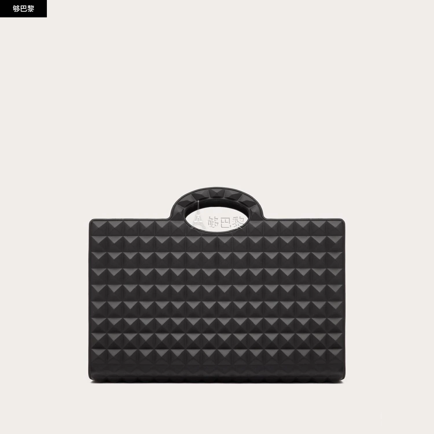 商品Valentino|包邮包税【预售7天发货】 VALENTINO华伦天奴 23秋冬 男士 手提包 CABAS LE TROISIÈME EN CAOUTCHOUC 3Y2B0C10XLU_0NO,价格¥10593,第3张图片详细描述