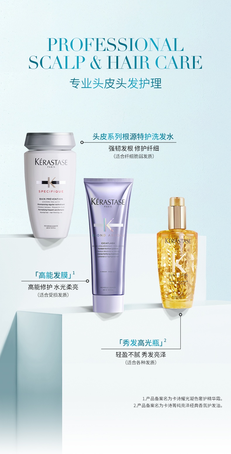 商品Kérastase|卡诗 根源特护洗发露 无硅油洗发水 250ml 去油蓬松护发留香,价格¥297,第4张图片详细描述