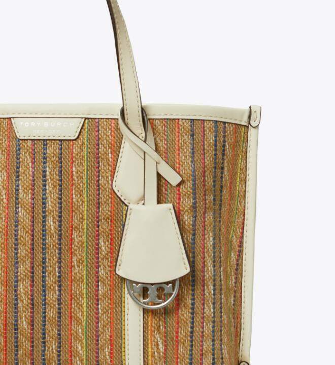 商品Tory Burch|汤丽伯奇女士PERRY 小号条纹三重隔层帆布托特包148574-960（香港仓发货）,价格¥2525,第21张图片详细描述