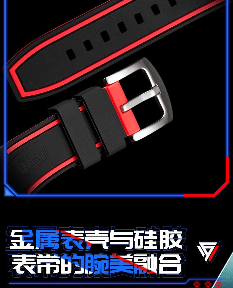 商品[国内直发] Mark Fairwhale|马克华菲品牌手表男士休闲石英表多功能三眼六针名表,价格¥304,第12张图片详细描述