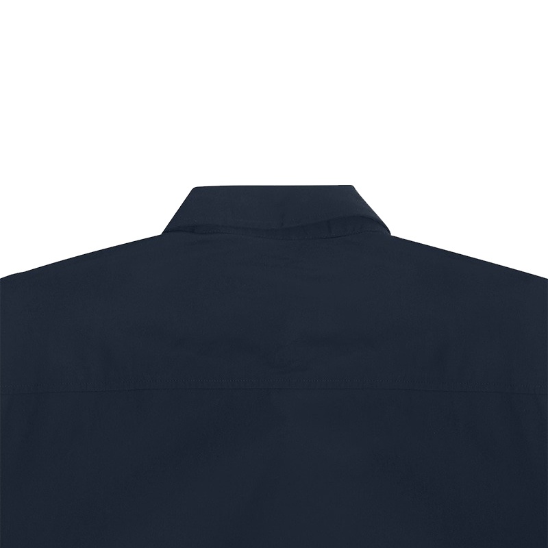 商品Burberry|博柏利 经典款 男士海军蓝色棉质长袖衬衫80362931,价格¥1405,第4张图片详细描述