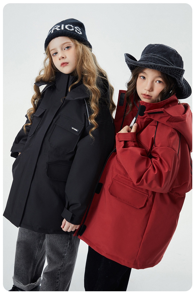 商品[国内直发] GLENVINTEN|格岚云顿英国品牌高端系列女童秋冬工装连帽羽绒服2024新款冬季儿童中大童三防保暖羽绒外套,价格¥560,第25张图片详细描述