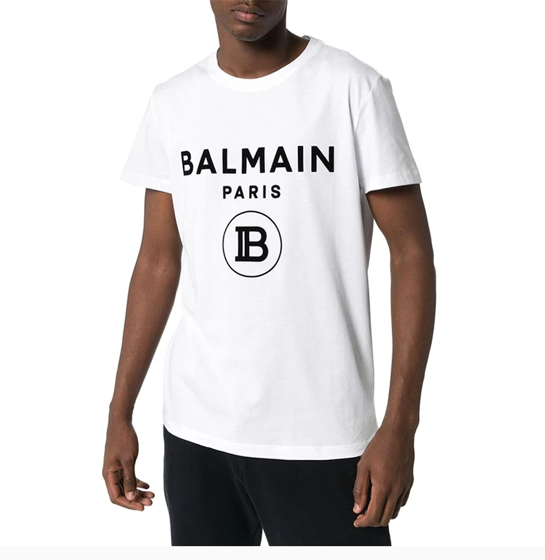 商品Balmain|BALMAIN 白色男士T恤 SH01601I192-0FA,价格¥1346,第4张图片详细描述