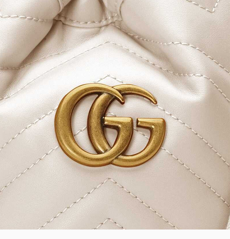 商品[国内直发] Gucci|GUCCI 古驰 白色女士单肩迷你水桶包 575163-DTDRT-9022,价格¥8915,第8张图片详细描述