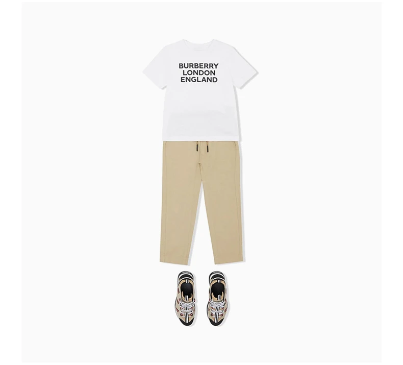 商品Burberry|BURBERRY 白色男童T恤 8028811,价格¥1044,第7张图片详细描述