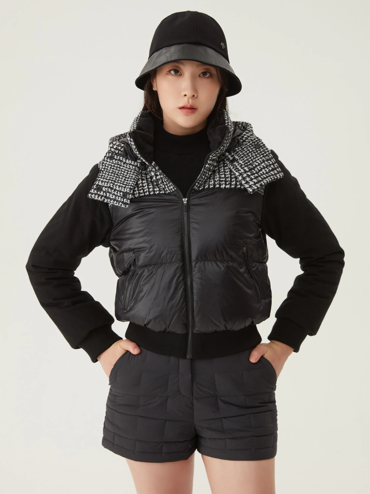 商品【预售商品15天发货】 DESCENTE|高尔夫系列女性绗缝A字短裤时尚舒适 DO42WFSPO2-LVDG,价格¥1157,第7张图片详细描述