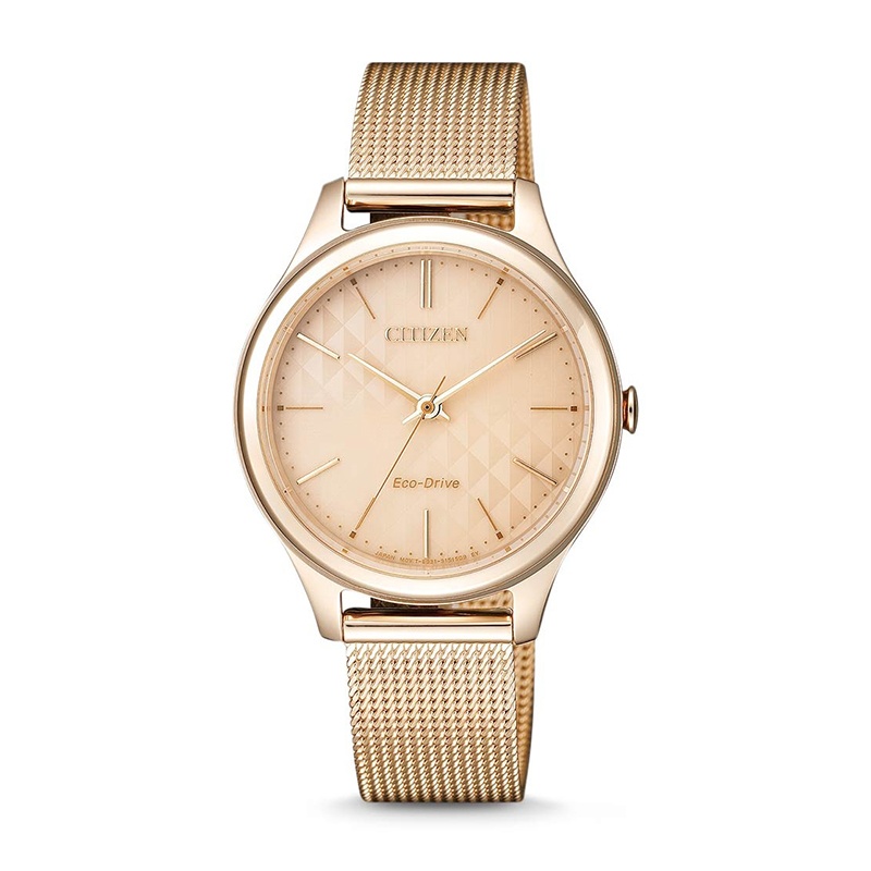 商品Citizen|Citizen 23新款 女士玫瑰金不锈钢精钢表带玫瑰粉表盘腕表32mm,价格¥1312,第2张图片详细描述