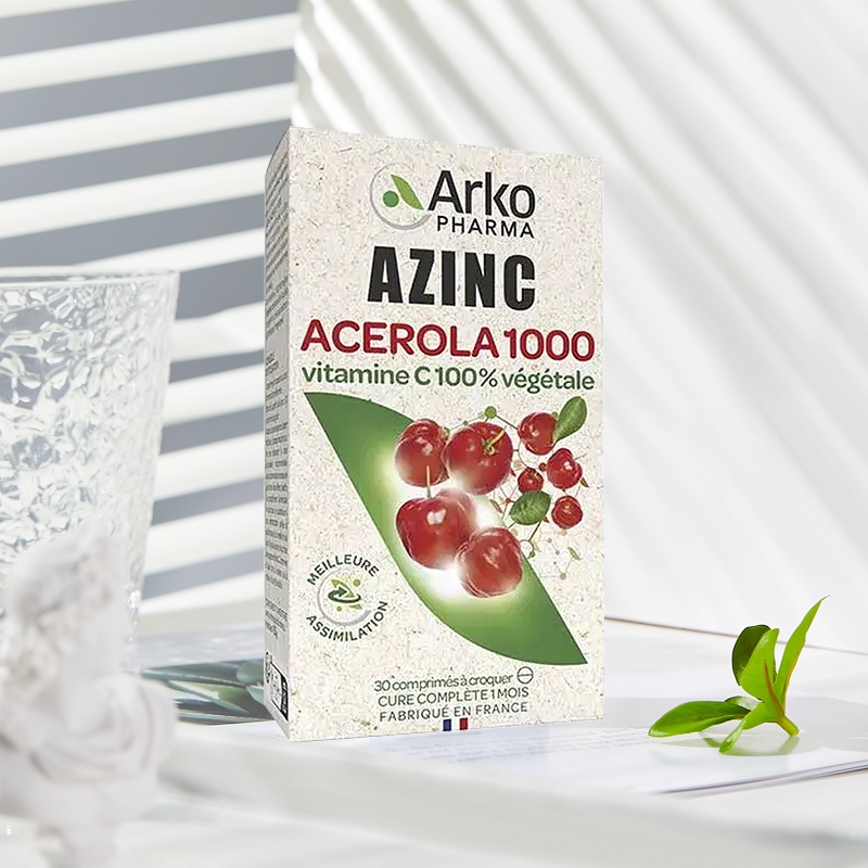 商品Arkopharma|纯植物针叶樱桃提炼维生素C咀嚼片30粒 抗疲劳  1-2-3盒,价格¥142,第2张图片详细描述