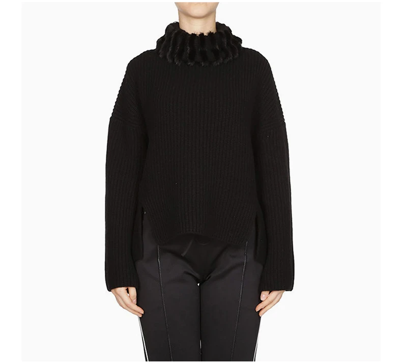 商品[国内直发] Fendi|FENDI 黑色女士针织衫/毛衣 FZY720-A58Y-F0GME,价格¥8226,第7张图片详细描述