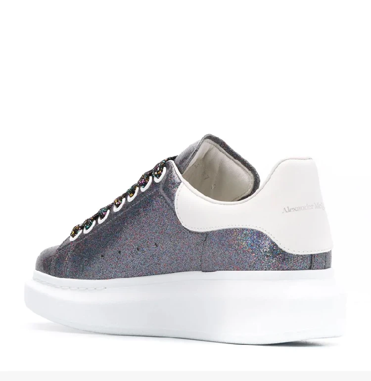 商品Alexander McQueen|Alexander McQueen 亚历山大·麦昆 女士黑色闪光阔型运动鞋 558944-W4LW1-8483,价格¥2976,第6张图片详细描述