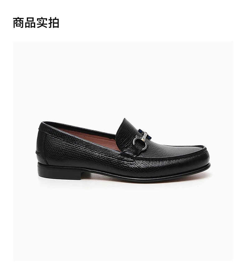 商品Salvatore Ferragamo|SALVATORE FERRAGAMO 黑色男士系带鞋 02-0139-741563,价格¥3018,第4张图片详细描述